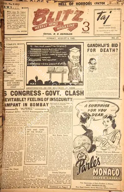 R.K. Karanjia (Editor), Blitz, 1942, Magazine
