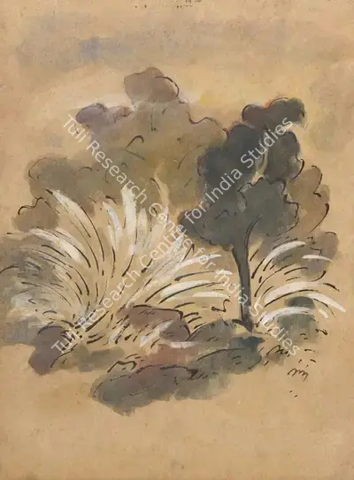 Nandalal Bose (Artist), Bush, 1940, Painting