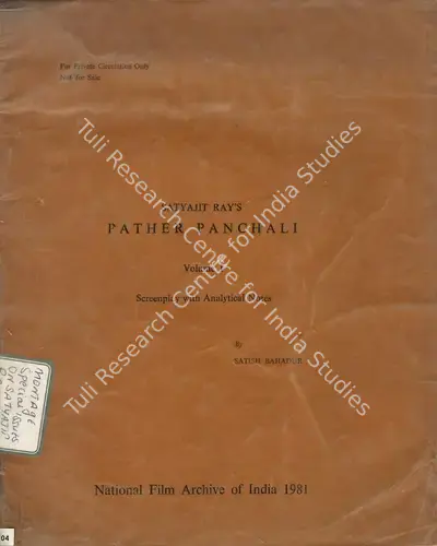 Satish Bahadur (Author), Satyajit Ray's Pather Panchali, 1981, Authored Book