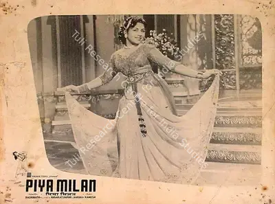 Raghunath (Director), Piya Milan, 1958, Lobby Card
