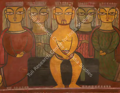 Jamini Roy (Artist), Untitled (Christ with Apostles), Painting