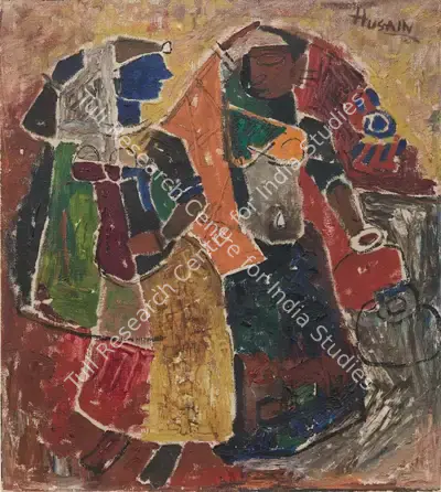 M.F. Husain (Artist), Untitled, 1950, Painting