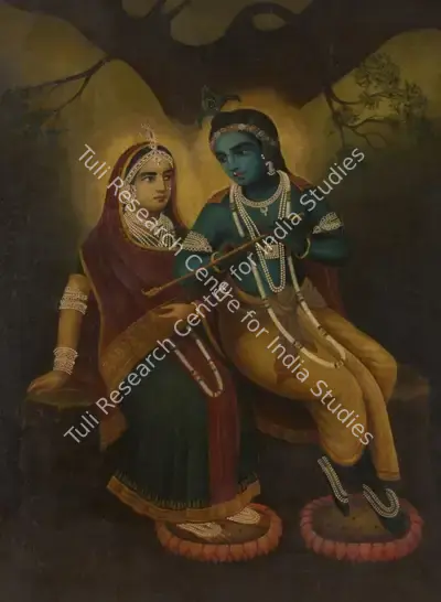 Early Bengal School (Artist), Radha and Krishna, 1875, Painting