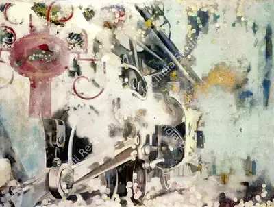 Arunanshu Chowdhury (Artist), Bubbles Of Thought, Familiar/Unknown II, 2005, Painting