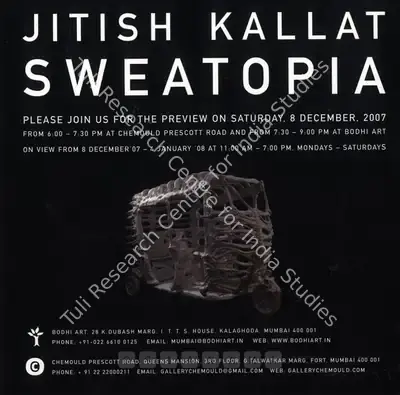 Jitish Kallat (Artist), Jitish Kallat, 2007, Solo Exhibition Invitation