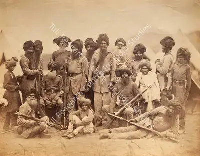 Felice Beato (Photographer), Native sikh troops, Antiquarian Photograph