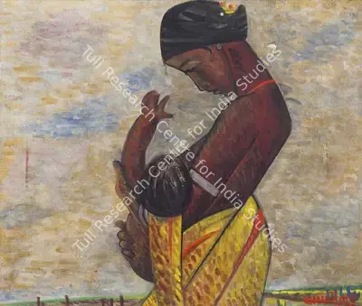Roy, Jamini (Artist). Untitled (Mother and Child), circa 1930 | Painting, AG.Mum/30.09.25, 2025 · Asta Guru