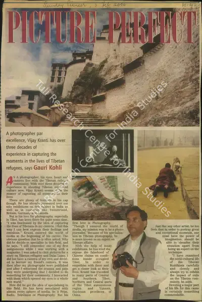 Gauri Kohli (Reporter), Picture Perfect, 2006, Newspaper Clipping