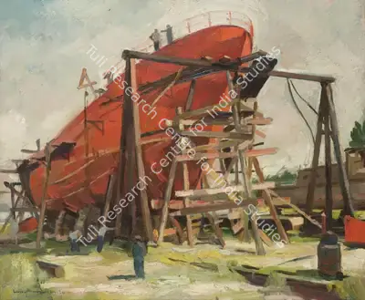 Walter Langhammer (Artist), Untitled (Werft), 1926, Painting