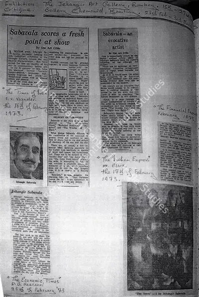 S.V. Vasudev (Writer), Sabavala scores a fresh point at show, 1973, Newspaper Clipping