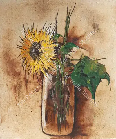 B. Prabha (Artist), Still Life with Flowers, 1966, Painting