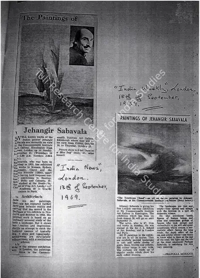 Prafulla Mohanti (Writer), Paintings of Jehangir Sabavala, 1969, Newspaper Clipping