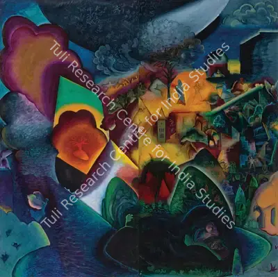 G.M. Sheikh (Artist), How Can You Sleep Tonight?, 1995, Painting