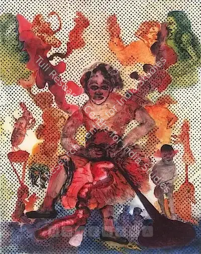 Nalini Malani (Artist), Broken Alice II, 2005, Painting