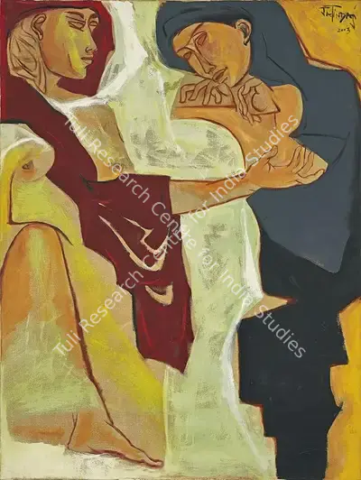 Das, Jatin (Artist). An Extended Hand, 2003 | Painting, AG.Onl/03.05.22, 2022 · Asta Guru