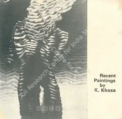 K. Khosa (Artist), Recent Paintings by K. Khosa, 1982, Solo Exhibition Catalogue