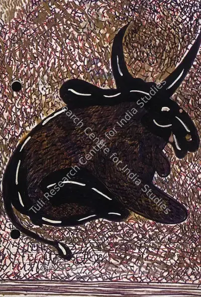 Nagji Patel (Artist), Drawings by Nagji Patel, 1999, Solo Exhibition Invitation