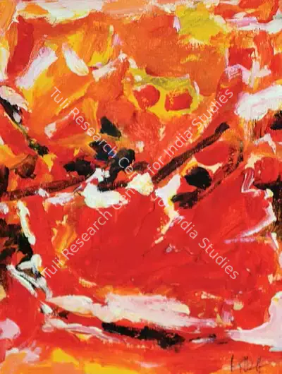S.H. Raza (Artist), Garmian, 2001, Painting
