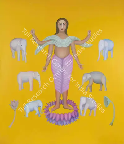Bawa, Manjit (Artist). Untitled (Gaja Lakshmi). Oil on canvas, 2004 | Painting | FineArts | 00645706
