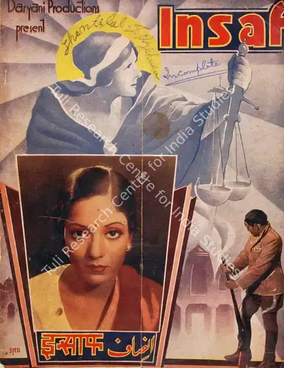 J.P. Advani (Director), Insaf, 1937, Song-Synopsis Booklet