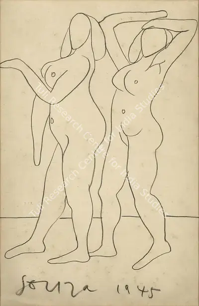 F.N. Souza (Artist), Untitled, 1945, Drawing