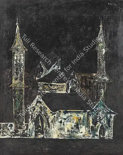 S.H. Raza (Artist), Church Series, 1958, Painting