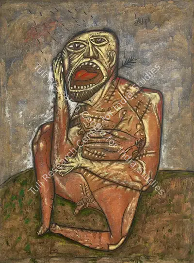 Souza, F.N. (Artist). Hunger. Poly-vinyl acetate and oil on canvas, early 1960s | Painting | FineArts | 00355125