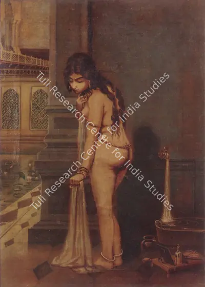 Follower of Hemendranath Mazumdar (Artist), The Bath, 1930, Painting