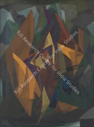 Jehangir Sabavala (Artist), Down to a Sunless Sea, 1962, Painting