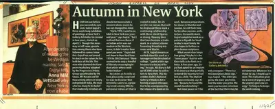 Amit Mehra (writer), Autumn in New York, 2009, Newspaper clipping