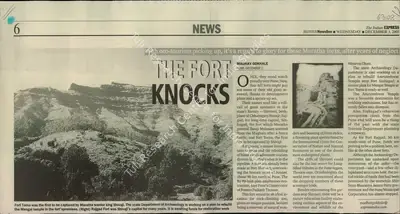 Madhav Gokhale (Reporter), The Fort Knocks, 2003, Newspaper Clipping