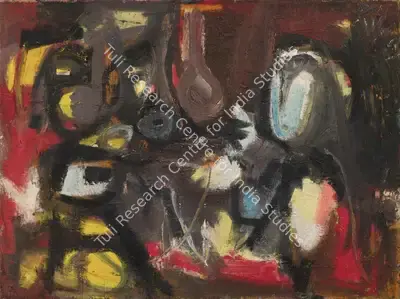 Reba Hore (Artist), Figure with Utensils, 1965, Painting
