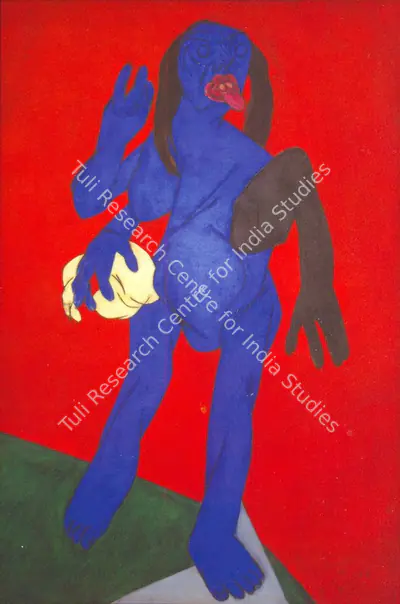 Tyeb Mehta (Artist), Kali III, 1989, Painting