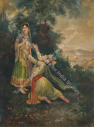 Dhurandhar, M.V. (Artist). Baj Bahadur Rupmati, n.d. | Painting, Pu.Mum/21.01.21, 2021 · Pundole