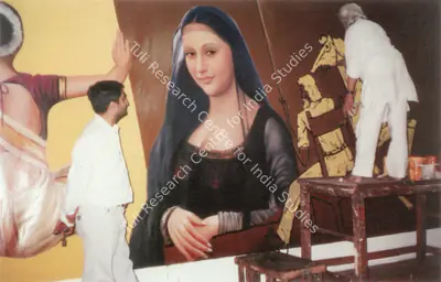 (Photographer). Husain painting a hoarding for Gajagamini. Photographic Still, 0 | Contemporary Photograph, Maqbool Fida Husain, 2008 | Photography | 00501652