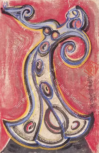 Sudhir Khastgir (Artist), Dancer, 1957, Painting