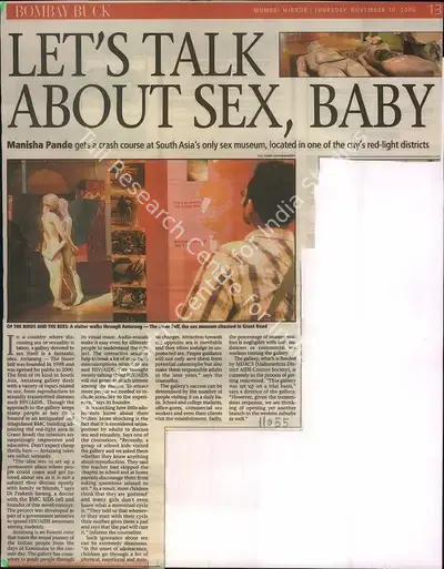 Rana Chakraborty (Photographer), Let's Talk About Sex, Baby, 2006, Newspaper Clipping