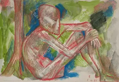 Somnath Hore (Artist), Untitled, 1981, Painting