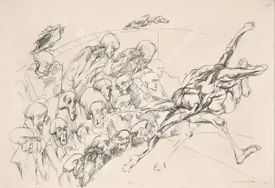 A. Ramachandran (Artist), Untitled, 1990, Drawing
