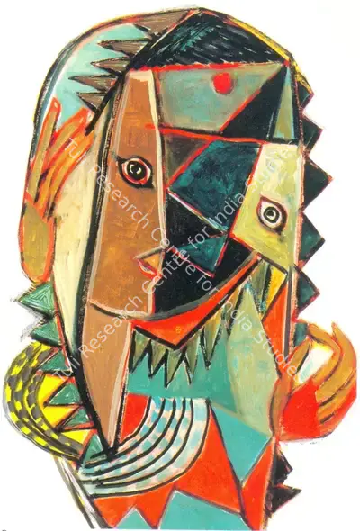 K.S. Kulkarni (Artist), Sringar (Beautification), 1982, Painting
