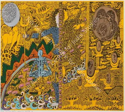 Seema Kohli (Artist), Ardhanareshwar, 2013, Graphic Art