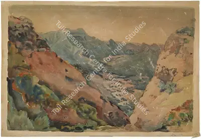 K.K. Hebbar (Artist), Untitled (Mahabaleshwar), 1951, Painting