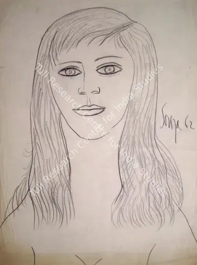 Souza, F.N. (Artist). Untitled, 1962 | Drawing, Sa.Onl/02.02.12, 1962