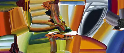 Bose Krishnamachari (Artist), Stretched Bodies, 2005, Painting