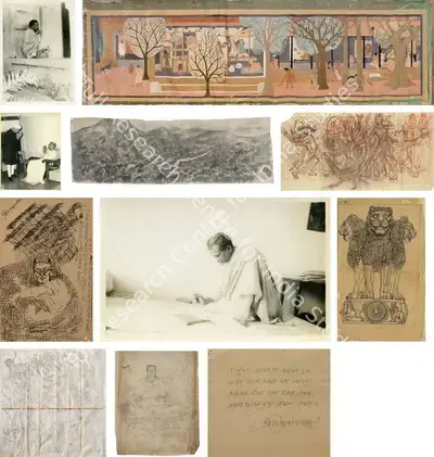 Nandalal Bose (Artist), A Rare and Highly important collection of artwork, correspondence, documents and ephermera relating to the life and career of Nandalal Bose, Painting