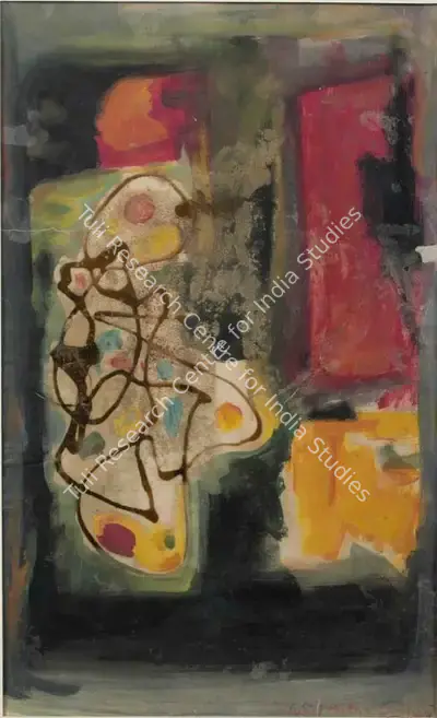 Sunil Madhav Sen (Artist), Untitled (Colour Map), Painting