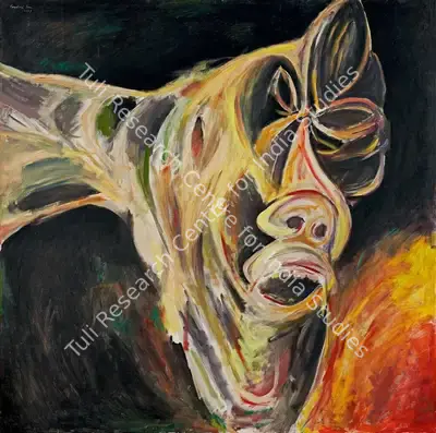 Sen, Paritosh (Artist). Portrait of an Animal, 1967 | Painting, AG.Mum/23.02.24, 2024 · Asta Guru