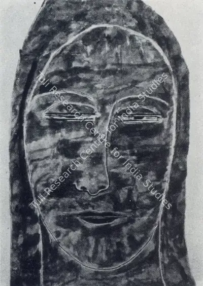 Rabindranath Tagore (Artist), The Veiled Woman, Painting