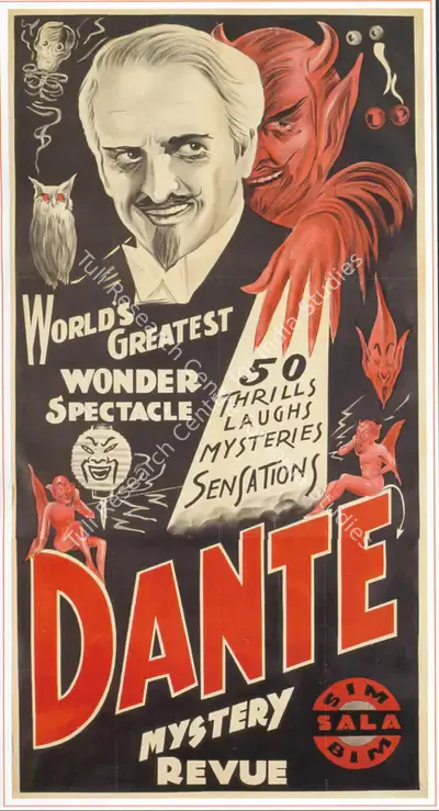 Dante (Magician), Dante Mystery Revue, Magic Publicity Art & Memorabilia