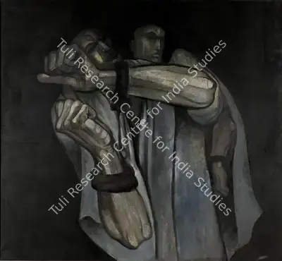 Bijon Choudhury (Artist), Prisoners, 1975, Painting